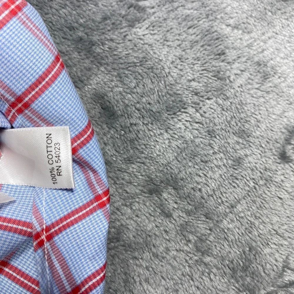 Banana Republic Dress Shirt Mens XL Slim Fit Non-Iron Cotton Long Sleeve Plaid